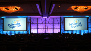 stage lighting and video projection