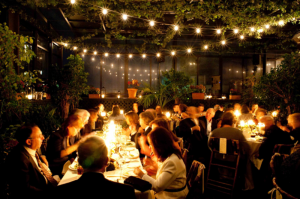 bistro string lighting