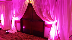Drapery and Up Lighting