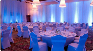 wedding drape and up lighting